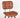 Eetkamerstoel Gus - Cognac - Microvezel life-Living